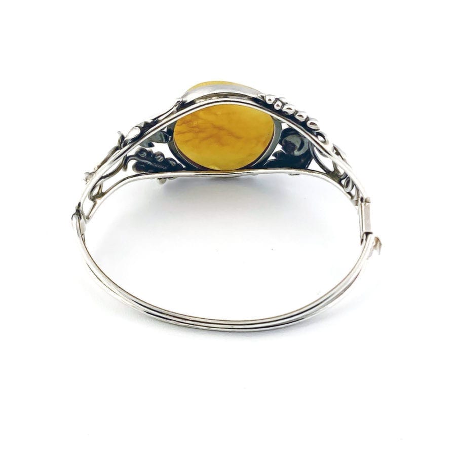Butterscotch Amber Bangle Bracelet - Image 4
