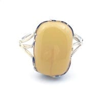 Butterscotch Amber Vermeil Bangle Bracelet