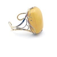 Butterscotch Amber Vermeil Bangle Bracelet
