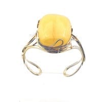 Butterscotch Amber Vermeil Bangle Bracelet