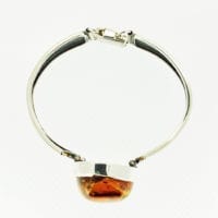 Cognac Amber Bangle Bracelet