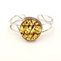 Light Cognac Amber Bangle Bracelet