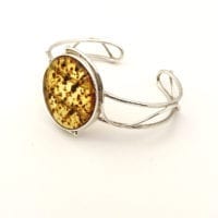 Light Cognac Amber Bangle Bracelet