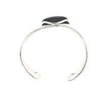 Round Cherry Amber Open Bangle Bracelet