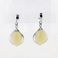 Push Back Dangling Butterscotch Amber Earrings