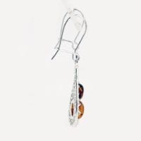 French Hook Dangling Cognac Amber Earrings