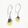 French Hook Dangling Butterscotch Amber Earrings - Image 2