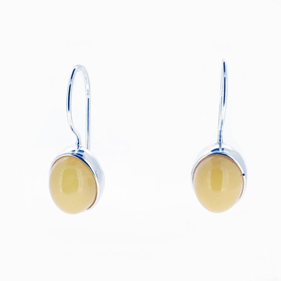 French Hook Dangling Butterscotch Amber Earrings