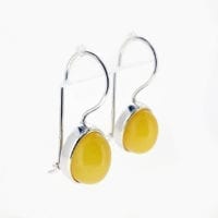 French Hook Dangling Butterscotch Amber Earrings
