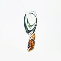 Cognac Amber French Hook Dangling Earrings