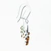 5-Stone Cognac Amber In Fan Design Dangling Earrings - Image 2