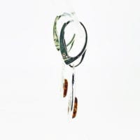 Cognac Amber French Hook Dangling Earrings