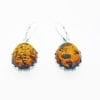 Cognac Amber French Hook Dangling Earrings - Image 2