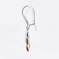 Cognac Amber French Hook Dangling Earrings