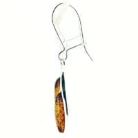 Cognac Amber French Hook Dangling Earrings