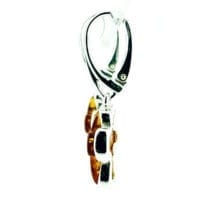 Cognac Amber French Hook Dangling Earrings