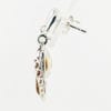 Cognac Amber Tear-Drop Shape Dangling Earrings - Image 3
