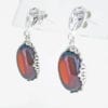 Oval Shape Cherry amber Dangling Earrings - Image 2