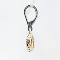 Round Shape Cognac amber Dangling Earrings