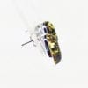 16 x 12 mm Green Amber Set In Sterling Silver Post Earrings - Image 3