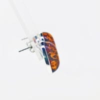 16 x 12 mm Oval Cognac Amber Set In Sterling Silver Post Earrings
