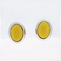 14×10 Butterscotch Amber Set In Sterling Silver Stud Earrings