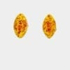 9 x 5 mm Marquise Shape Cognac Amber Stud Earrings