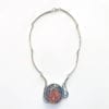 One Of A Kind Large Cognac Amber Set In Sterling Silver Necklace - Image 2