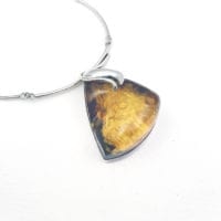 One Of A Kind Large Yellow-Greenish Amber Necklace