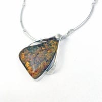 One Of A Kind Large Cognac Amber Necklace
