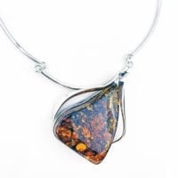 One Of A Kind Large Cognac Amber Necklace