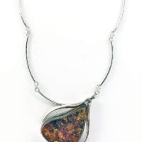 One Of A Kind Large Cognac Amber Necklace