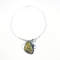 One-Of-A-Kind Natural Green Amber Necklace