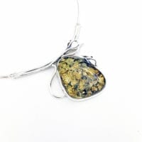 One-Of-A-Kind Natural Green Amber Necklace