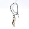 Cognac Amber Dangling Earrings Set In Sterling Silver - Image 3