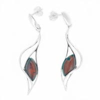 Marquise Shape Cherry amber Dangling Earrings