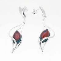 Marquise Shape Cherry amber Dangling Earrings