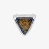 Triangular Green Amber Set In Sterling Silver Pendant