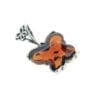 Cognac Amber Set In Sterling Silver Butterfly Pendant - Image 2