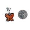 Cognac Amber Set In Sterling Silver Butterfly Pendant - Image 3
