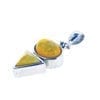 2-Stone Butterscotch Amber Set In Sterling Silver Pendant - Image 2