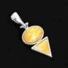 2-Stone Butterscotch Amber Set In Sterling Silver Pendant - Image 6