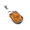 Hand-Crafted Cognac Amber Set In Sterling Silver Pendant - Image 2
