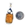 Hand-Crafted Cognac Amber Set In Sterling Silver Pendant - Image 3