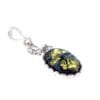 Oval Shape Green Amber Set In Sterling Silver Pendant - Image 2