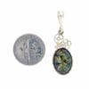 Oval Shape Green Amber Set In Sterling Silver Pendant - Image 3