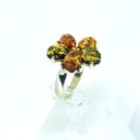 6-Stone Multi-Color Sterling Silver Ring