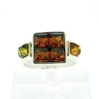 6-Stone Multi-Color Sterling Silver Ring