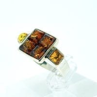 6-Stone Multi-Color Sterling Silver Ring