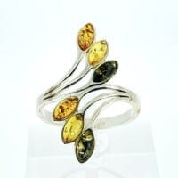 6-Stone Multi-Color Sterling Silver Ring